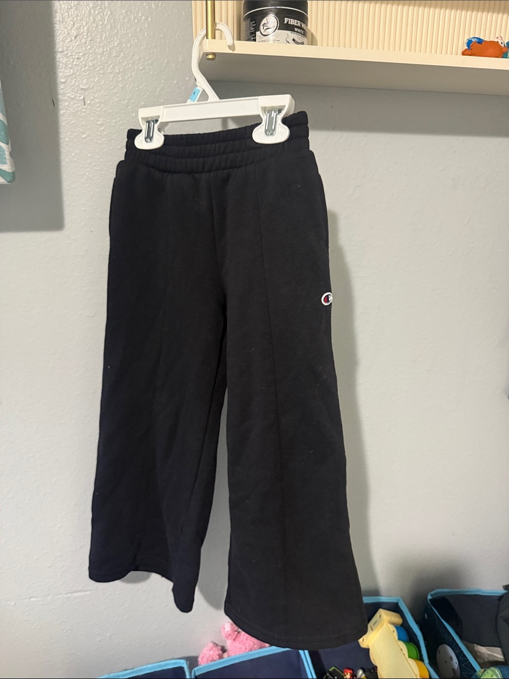 Champion Black Girls' Wide-Leg Sweatpants